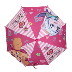 19inch*8k 190T polyester fabric with plastic J handle kids umbrella stick umbrella