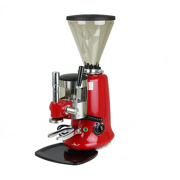 commercial burr coffee grinder for espresso with tamper