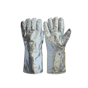 Aluminized Para Aramid High Performance Leather Welding Gloves Heat Resistant Spark And Hand Protection Firefighting Gloves