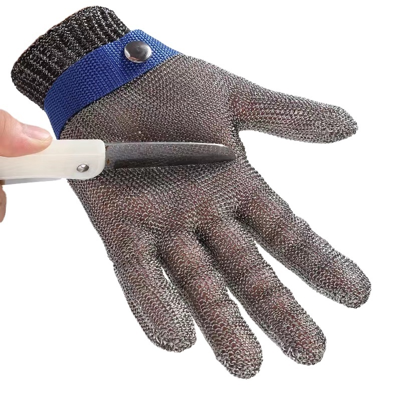 Food Grade 316l Meat Cutting Chainmail Steel Gloves Metal Wire Mesh Butcher Cut Resistant Stainless Steel Gloves