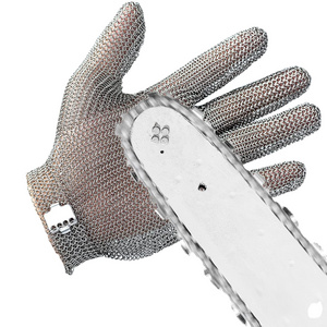 Safety Cut Proof A9 Cut Resistant Stainless Steel Wire Glove 304 Stainless Steel Chain Metal Mesh Glove