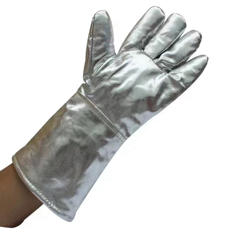 Aluminized Para Aramid High Performance Leather Welding Gloves Heat Resistant Spark And Hand Protection Firefighting Gloves