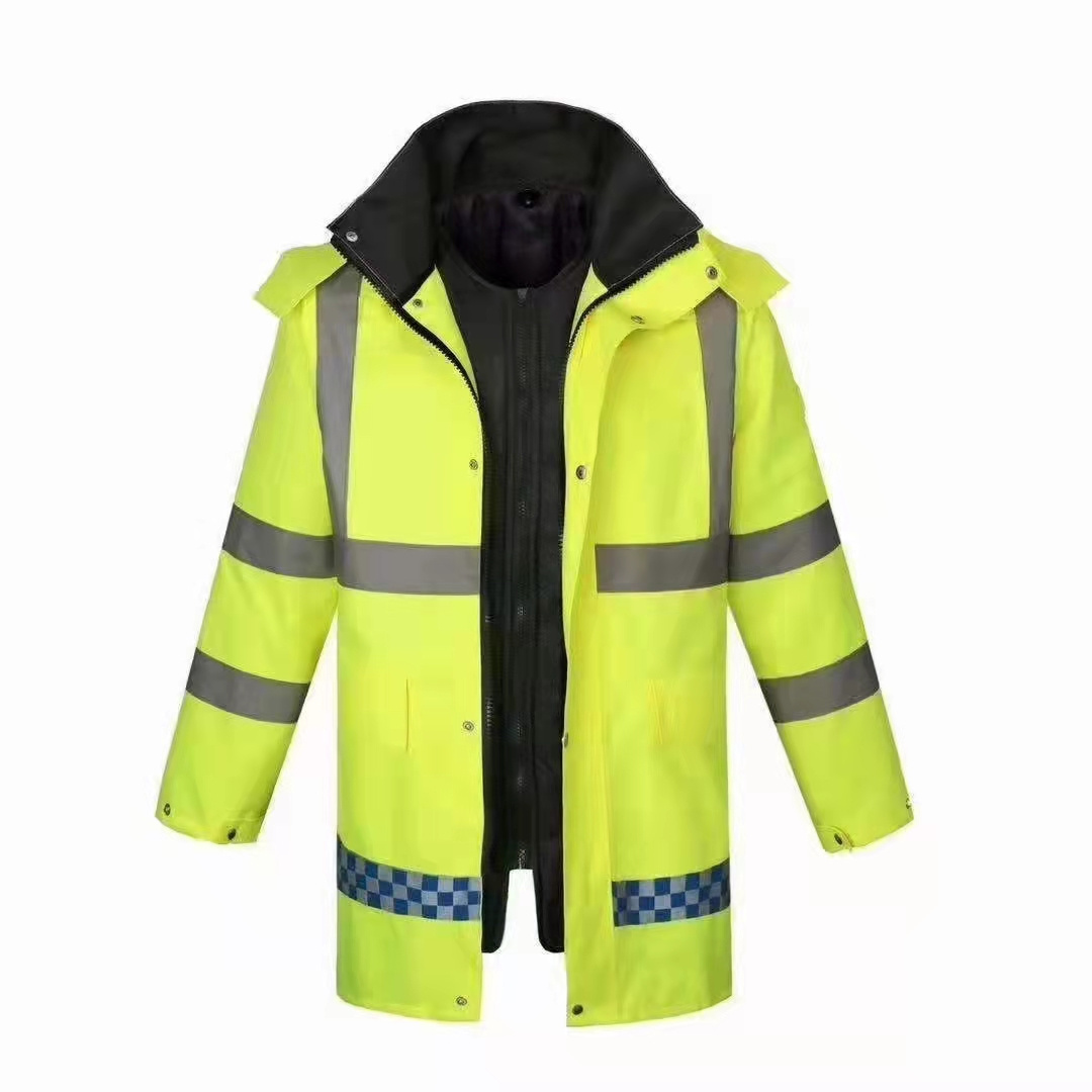 HOT Hi Vis Multi-function Winter Reflective Jacket And Safety Raincoat