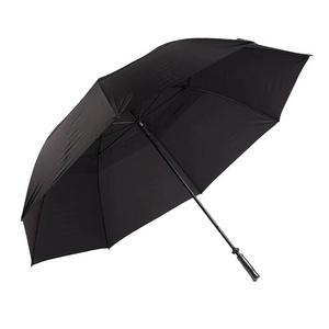 Personalised Oversized Mens Long Handle 30inch Extra Large Sports Compact Vented Black Custom Logo Double Layer Golf Umbrellas