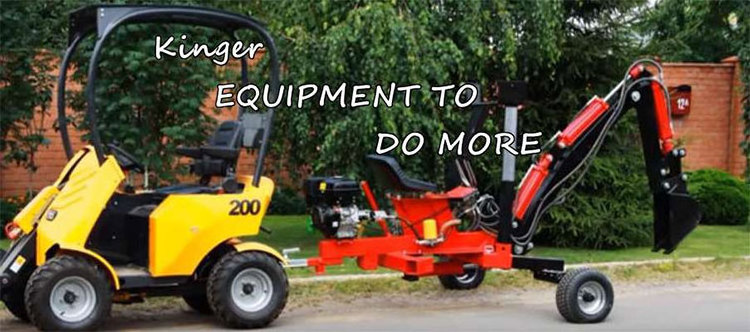 Gainjoys gasoline/diesel engine multi-function compact mini towable backhoe loader 4x4 tractor backhoe for sale