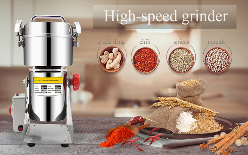 GainJoys Large capacity commercial electric spice grinder price dry food grinder spice pepper grinder