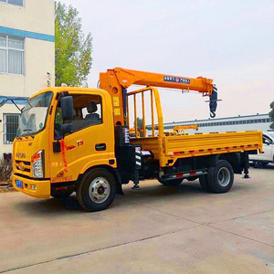 Popular telescopic 4 ton small trailer truck mounted crane with basket for sale