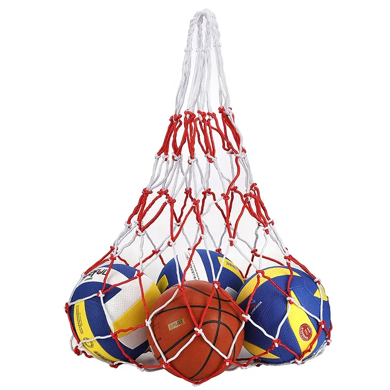 5 Mm Nylon 10 Balls Carry Net Bag Soccer Basketball Hoop Mesh Net Bag Sports Portable Balls Volleyball Outdoor Football Bag