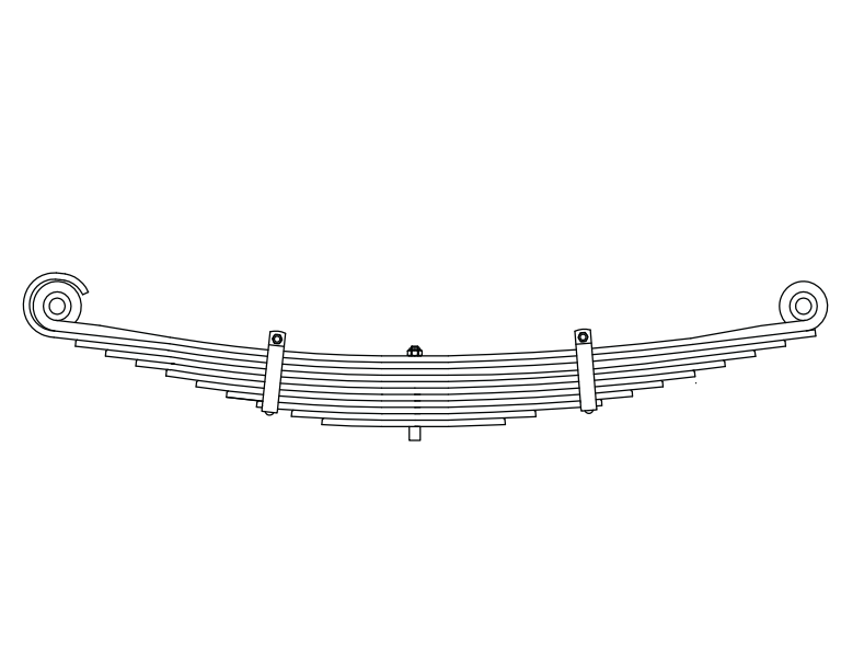 Semi trailer leaf spring used on suspension