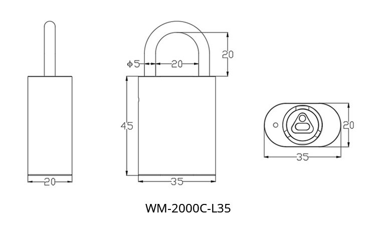 Vanma electronic locks do not require wiring Padlock