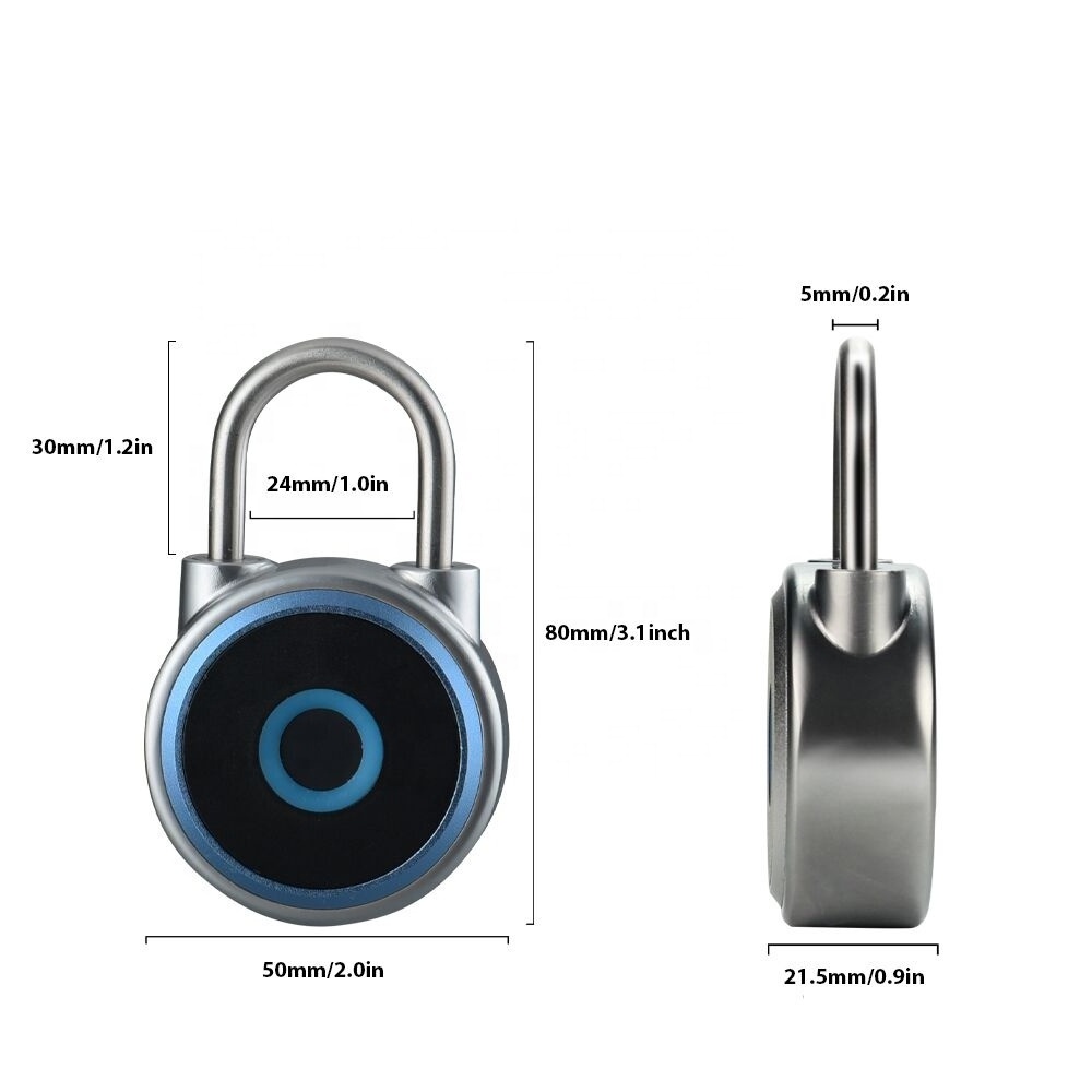 JWM Anti-Theft Cerradura Inteligente Waterproof Smart Electronic Lock Door Lucchetto Handle Lock Fingerprint Padlock