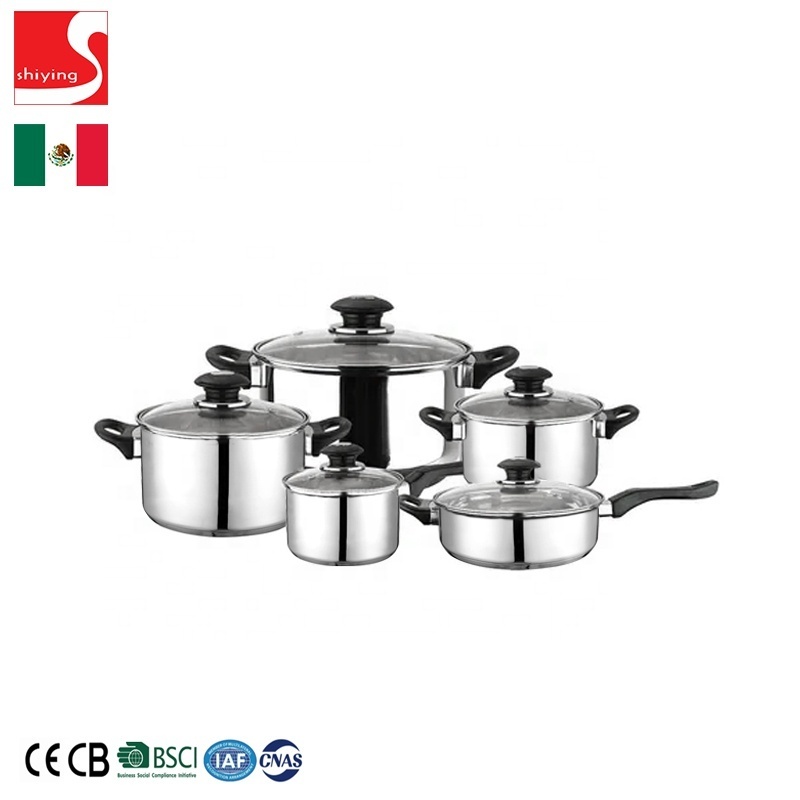 Kitchen products stainless steel saucepan/ stockpot/ cookware set with glass lid