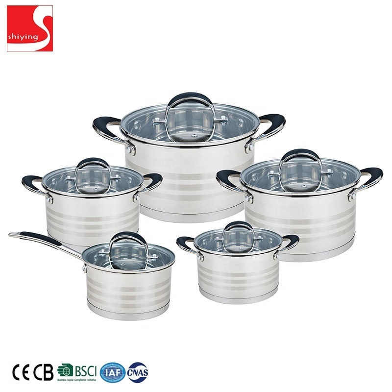 SY-Kitchenware Low MOQ OEM cast iron cookware sets POD enamel pots and pans set