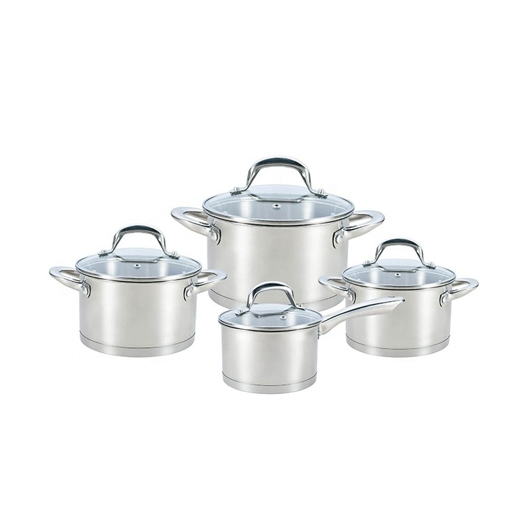 Kitchen products stainless steel saucepan/ stockpot/ cookware set with glass lid