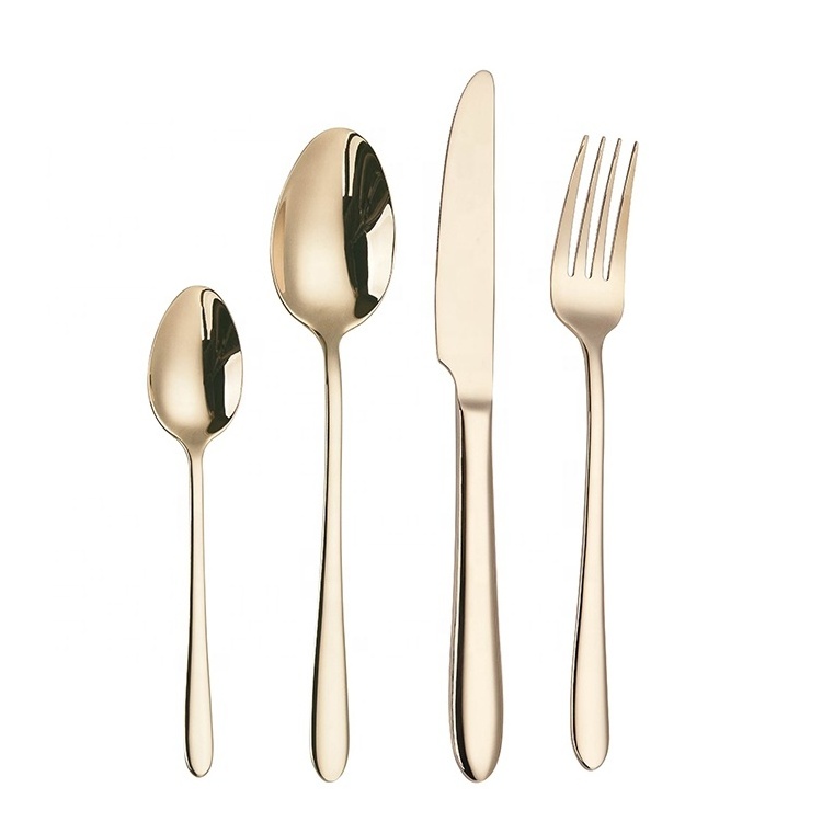 High Quality Bulk Gold Plated Stainless Steel Flatware/ Tableware/ Cutlery Set