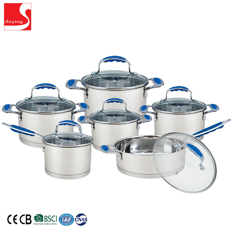 SY-Kitchenware Low MOQ OEM cast iron cookware sets POD enamel pots and pans set