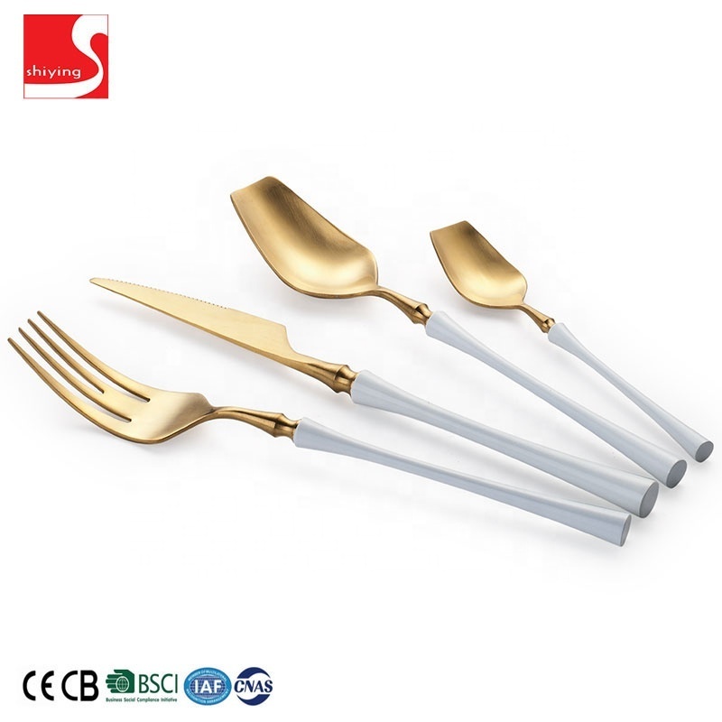 High Quality Bulk Gold Plated Stainless Steel Flatware/ Tableware/ Cutlery Set