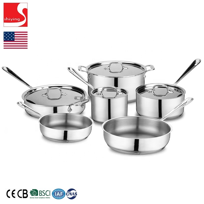 Kitchen products stainless steel saucepan/ stockpot/ cookware set with glass lid