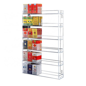 Convenience store black six floor racks display smoking tobacco Acrylic display rack cigar display racks 100 - 199 set