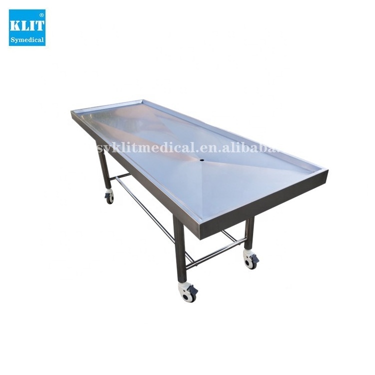 Necropsy Cadaver Postmortem Corpse Dead Body Washing Stainless Steel Dissecting Autopsy Anatomy Morgue Funeral Embalming Table