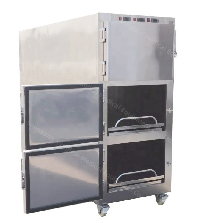 Mortuary refrigerators corpses cadaver fridge 3 drawers dead body refrigerator morgue freezer