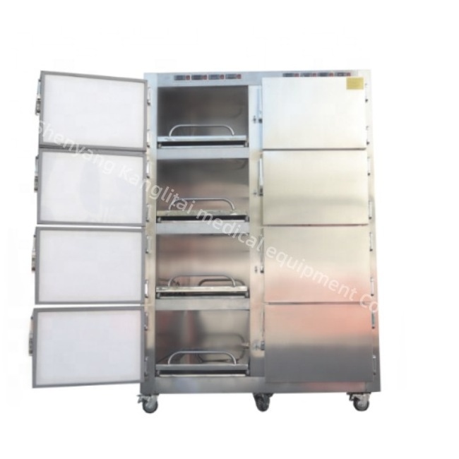 KLT brand 8 Bodies Medical Bodies Cryogenic Morgue Cadaver Cabinet Mortuary Freezer/Morgue refrigerator for hospital