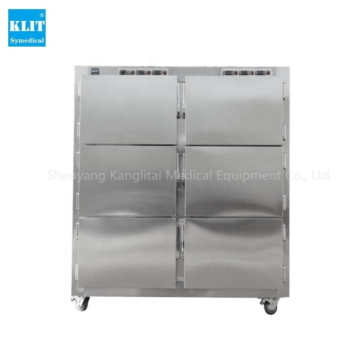 KLT brand 8 Bodies Medical Bodies Cryogenic Morgue Cadaver Cabinet Mortuary Freezer/Morgue refrigerator for hospital