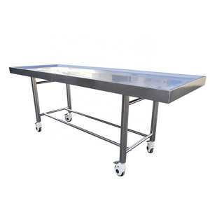 Necropsy Cadaver Postmortem Corpse Dead Body Washing Stainless Steel Dissecting Autopsy Anatomy Morgue Funeral Embalming Table