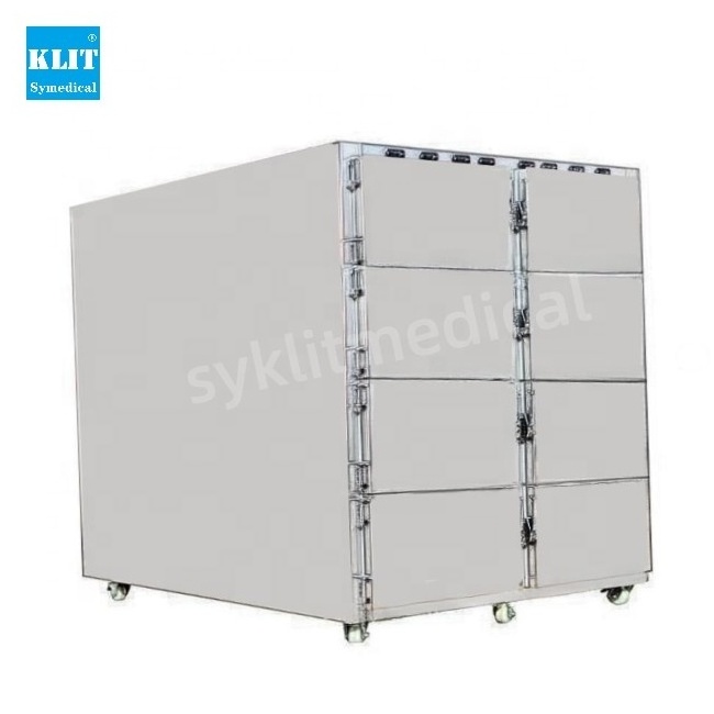 KLT brand 8 Bodies Medical Bodies Cryogenic Morgue Cadaver Cabinet Mortuary Freezer/Morgue refrigerator for hospital