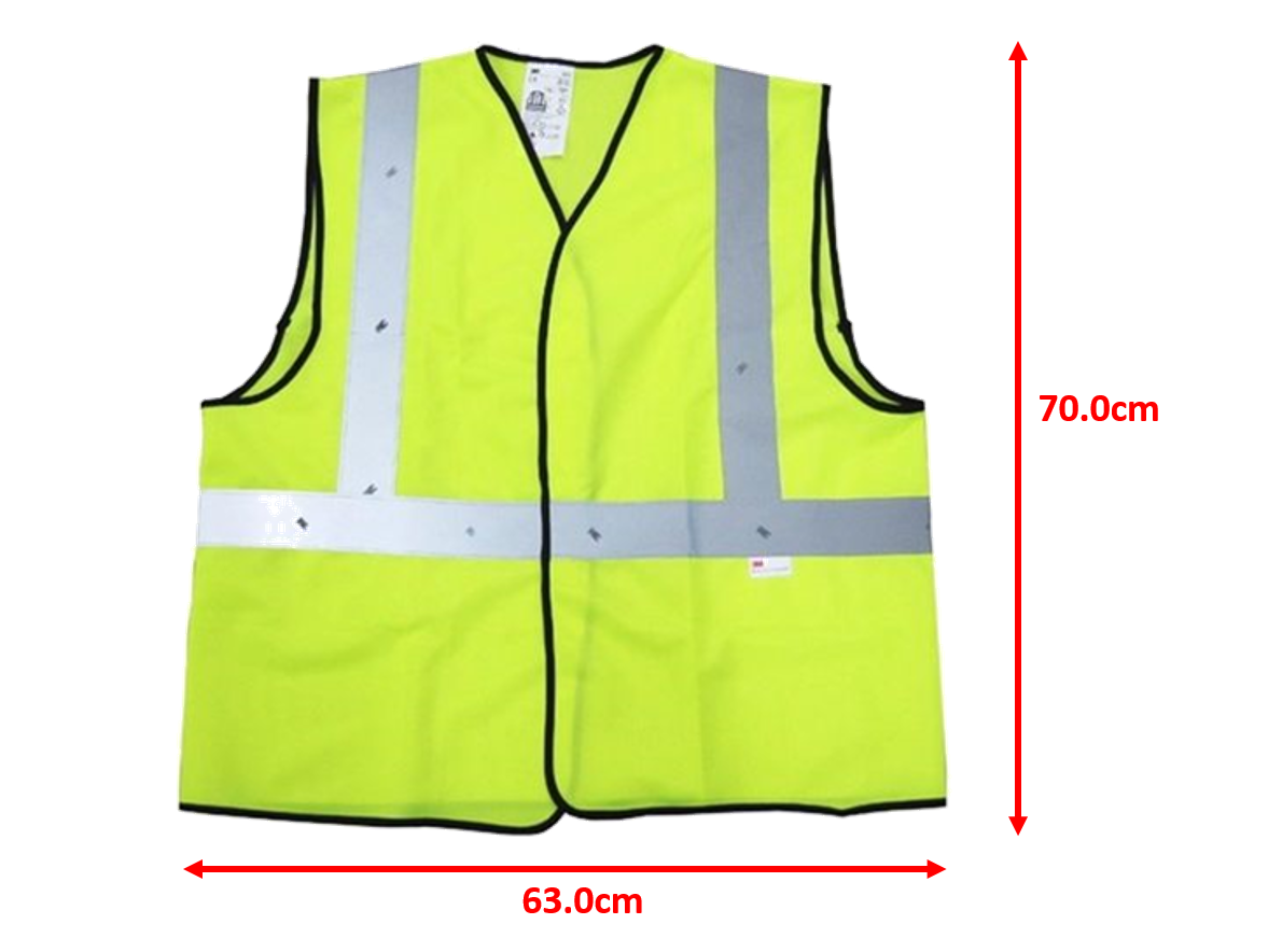 3M V05S1 Lime Yellow Safety Vest Reflective Lime Yellow Vest for Body Protection by 3M brand