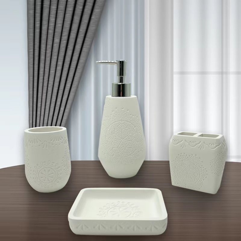 2023 New Style many color  Cement Diatomite Bathroom Accessories Concrete Bathroom Accessories Set