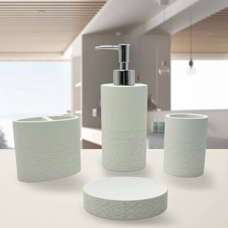 2023 New Style many color  Cement Diatomite Bathroom Accessories Concrete Bathroom Accessories Set