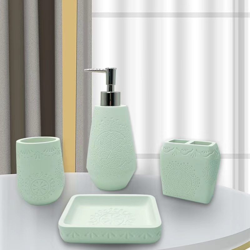 2023 New Style many color  Cement Diatomite Bathroom Accessories Concrete Bathroom Accessories Set