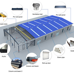 Prefabricated school metal  building custom steel structure building and construction prefab office building