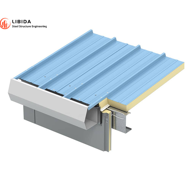 Building Materials Lightweight Thermal Insulation Roof Corrugated panels Polyurethane sandwich wall