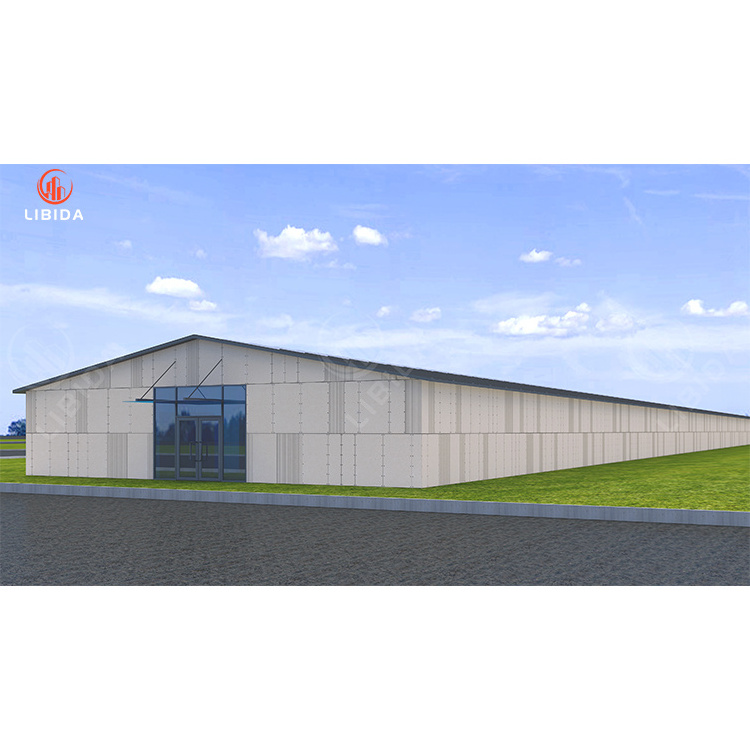 China Manufacturer Premium Light Metal Sloping Roof Steel Structure Building Warehouse Workshop For Sale