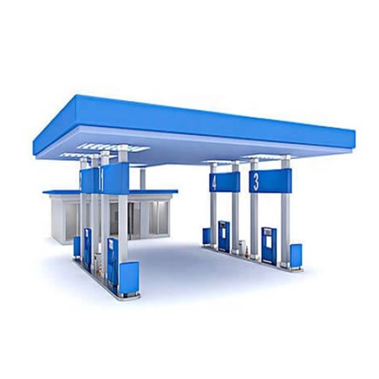 prefabricated light gauge steel cheap modular professional manufacturer steel structure gas station canopy