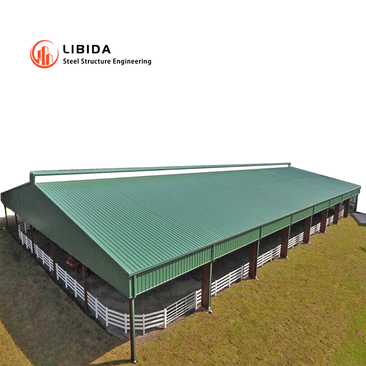 Low Cost easy assembly Metal Steel Structure Horse Barn Designs