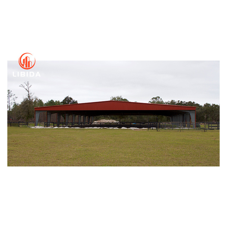 Steel Structure Hot Galvanized Cow Barn Shed