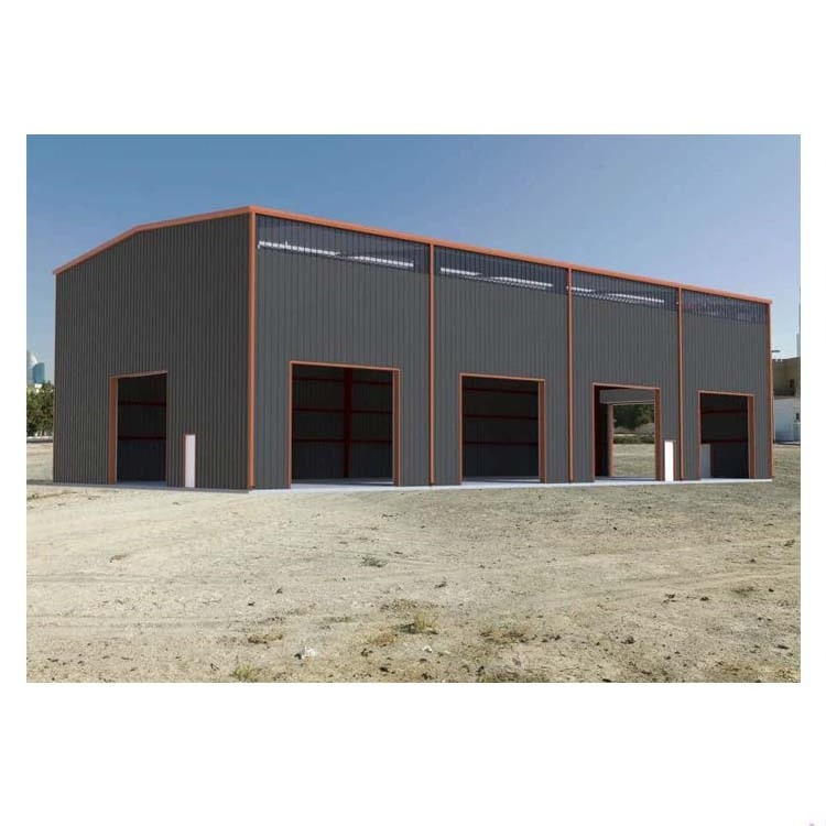 Low cost easy install prefabricated cattle farming barn  hangar shed steel structure