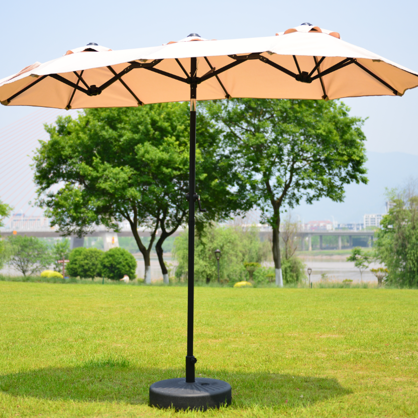 Twin Sunshade Parasol Market Sun Umbrella Beach Garden Parasol Patio Umbrella Outdoor