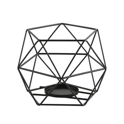 SYLWAN OEM Creative Nordic Iron wire geometric minimalist Candlestick home holder metal candle holders lanterns and candle jars