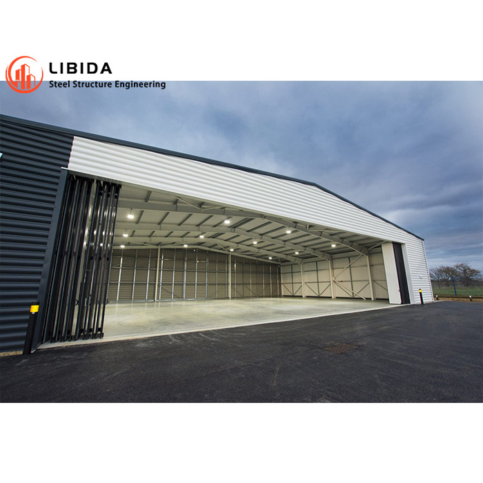 Modern Prefabricated Steel Structure Building Warehouse Aircraft Hangar Construction