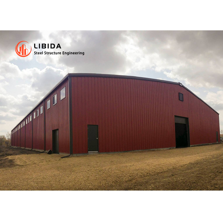 China Cow Barn Cattle Shed Metal Frame Farm Building Prefab Steel Structure Shed For Dairy Cow