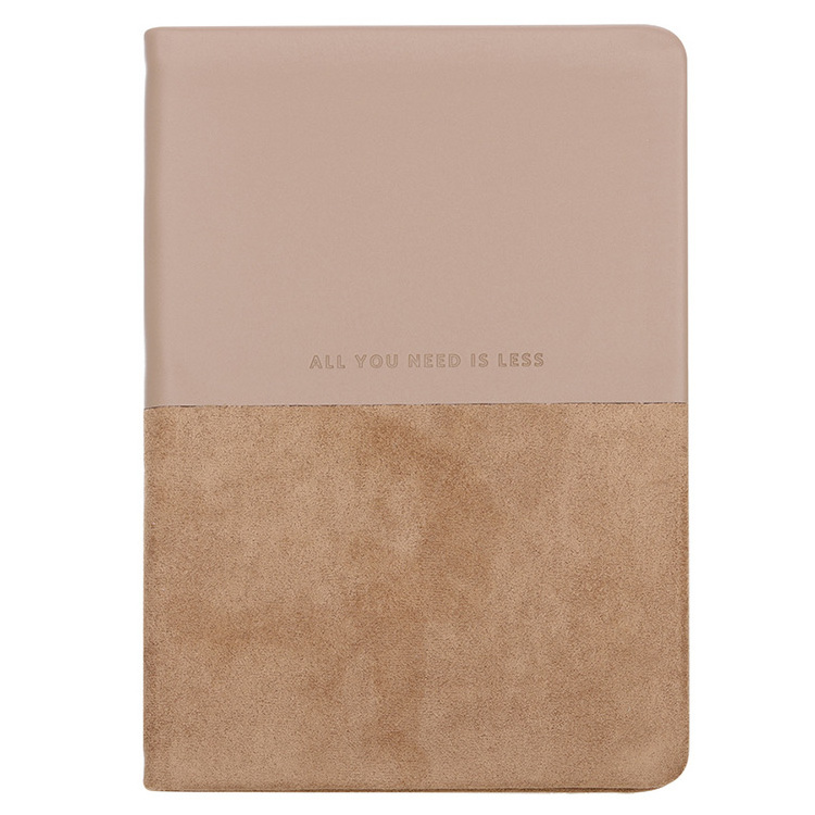 Cute PU and Suede Logo Custom Printing With Quotes Hardcover A5 Journals Notebooks Customizable