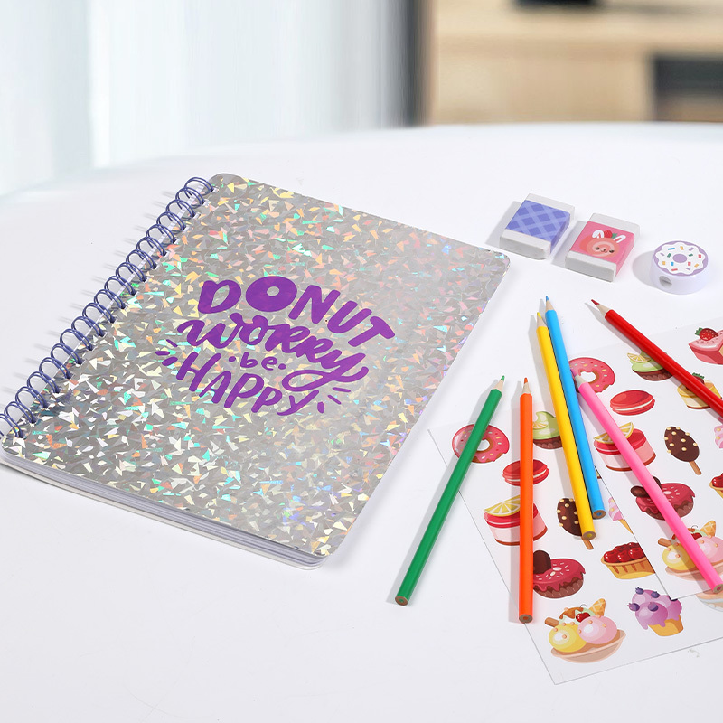 2023 Cute Children Stationary And School Supplies B5 Spiral Notebook Gel Pen Set