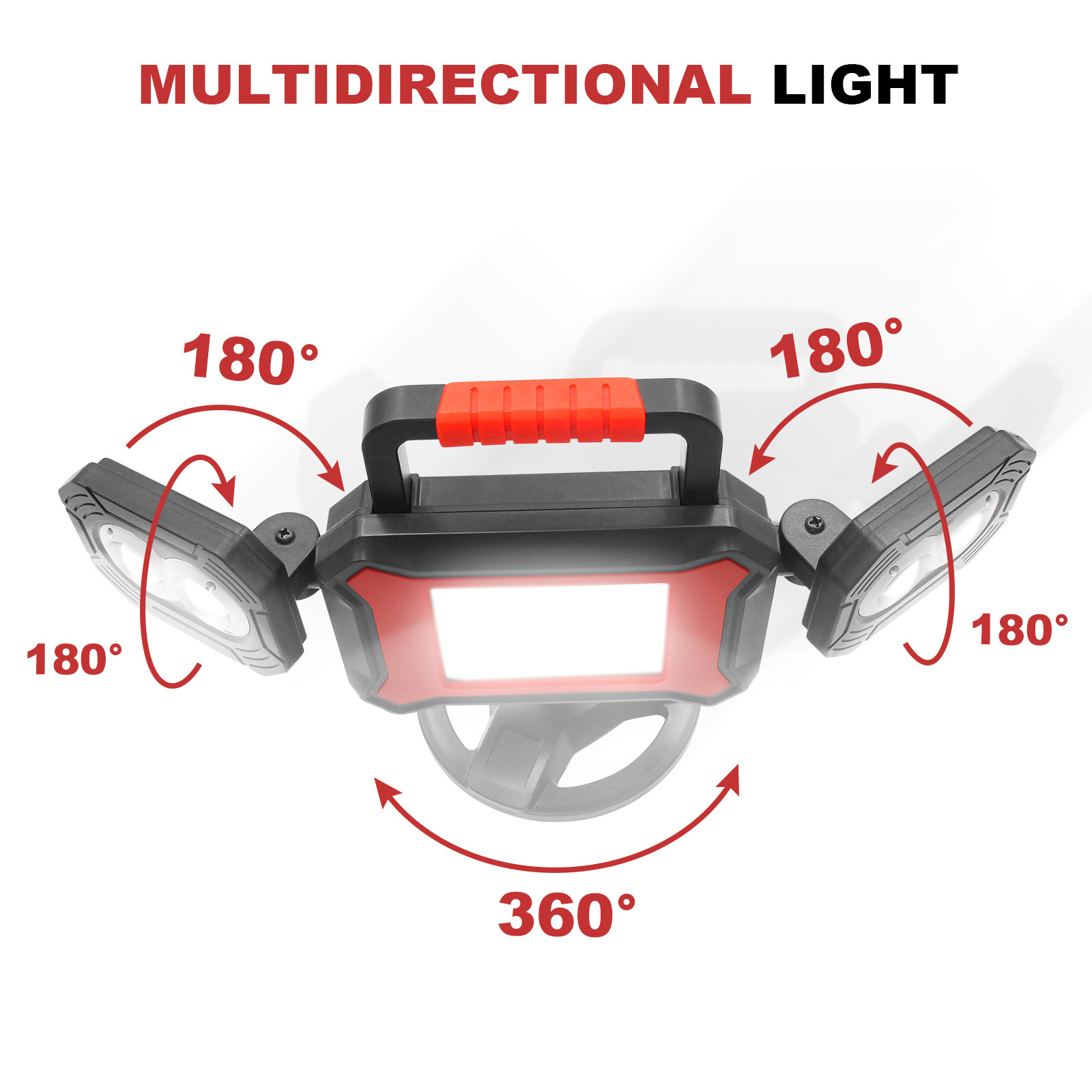 2000LM Foldable Led COB Magnetic Weight Stand Led Detailing Water Rechargeable Work Light