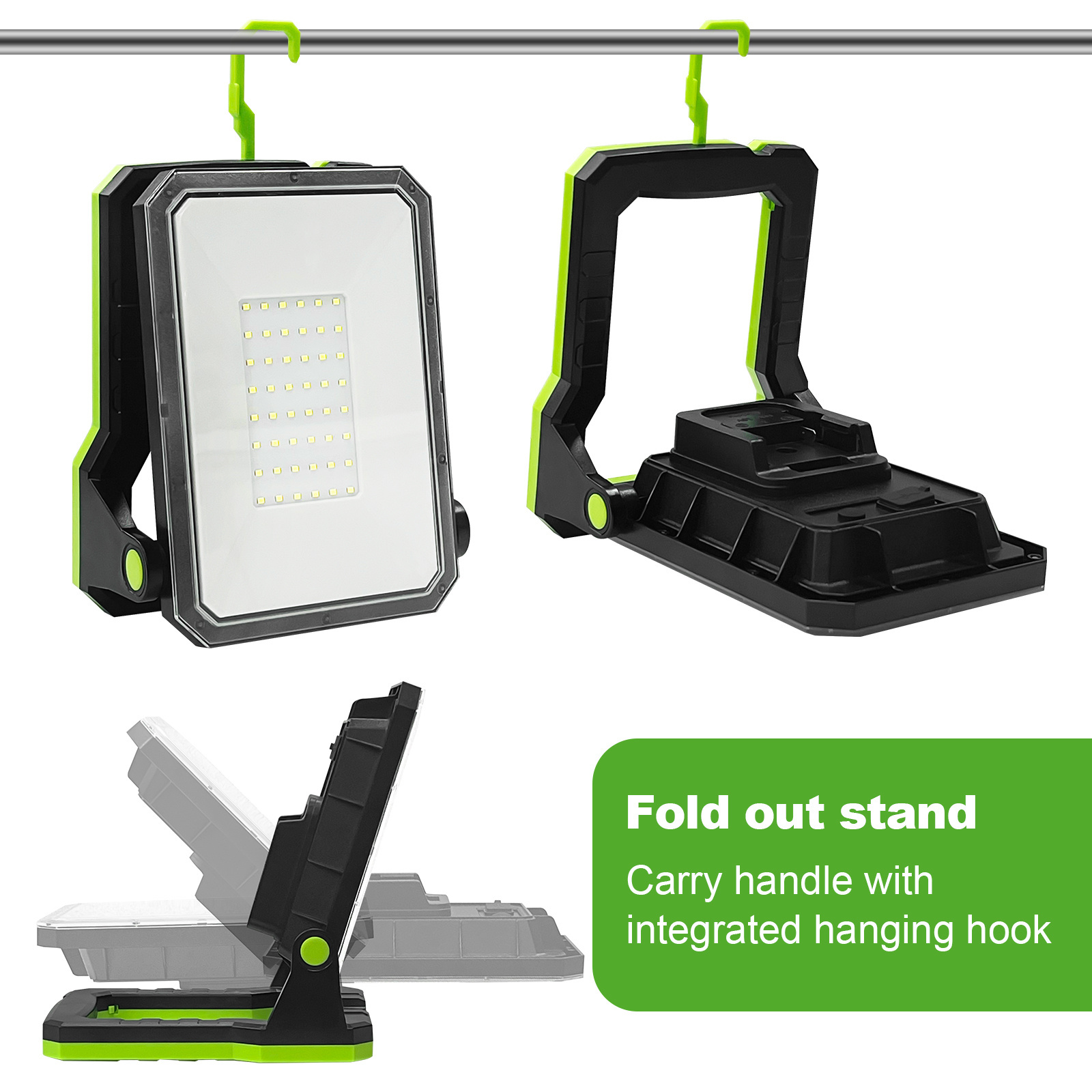 3000LM 30W Cordless Rechargeable Magnetic LED Work Light Battery Operated Magnetic Work Light With Hook