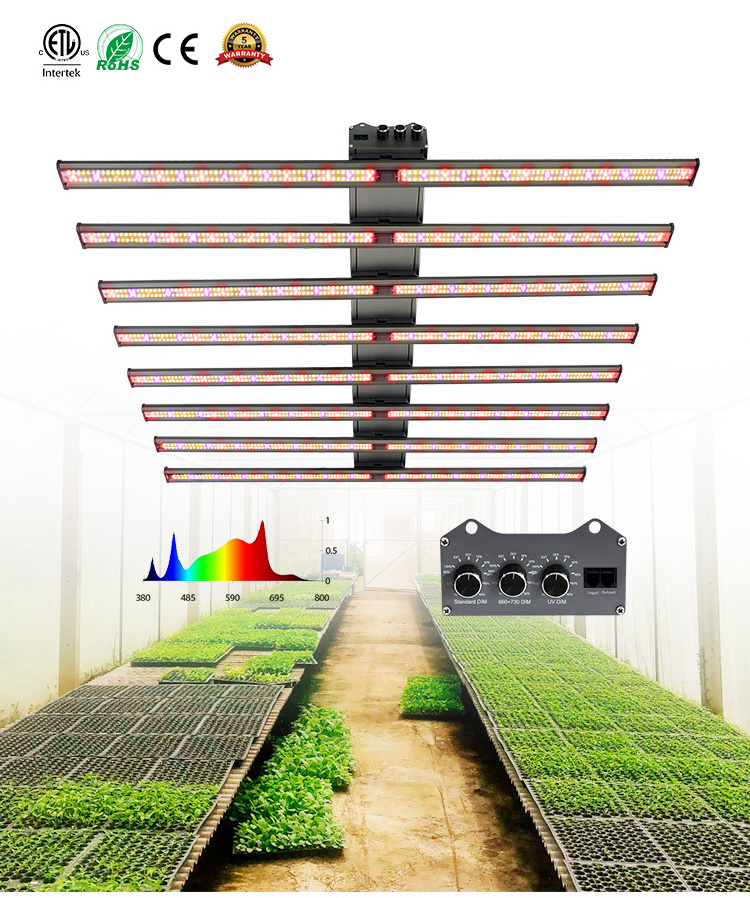 3 Dimmers Indoor Hydroponic lights grow 800w 1000w 1200w Waterproof Samsung  Lm281b Lm301b UV IR Led Grow Light Bars