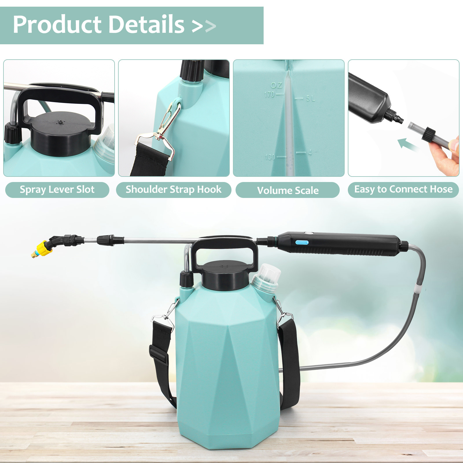 Rechargeable Sprayer Electric 5L Water Bottle Garden Plastic Garden Pump Sprayer For Sale